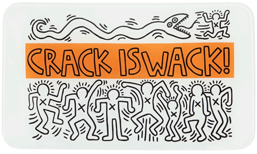 Keith Haring “Crack is Wack” Glass Rolling Tray