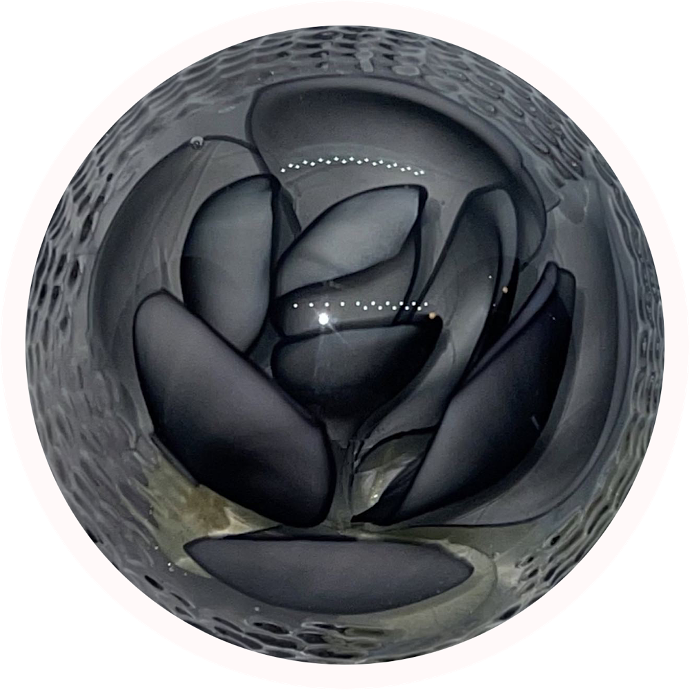 DeLong “Double Sided Black/Black Flower Marble”